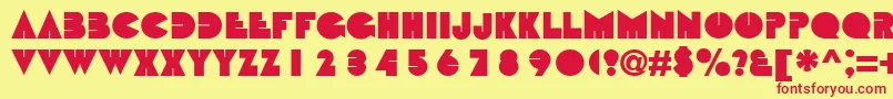 BebitNormal Font – Red Fonts on Yellow Background