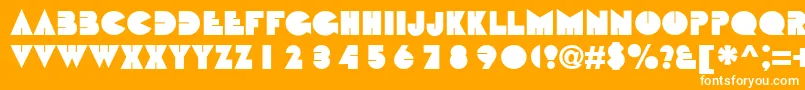 フォントBebitNormal – オレンジの背景に白い文字