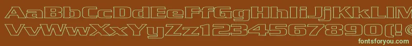 Babylon5Hollow Font – Green Fonts on Brown Background