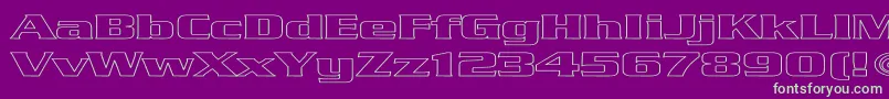 Babylon5Hollow Font – Green Fonts on Purple Background