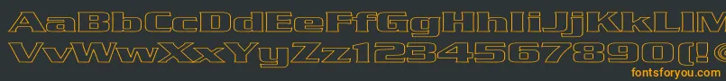 Babylon5Hollow Font – Orange Fonts on Black Background