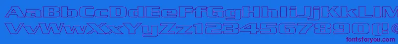 Babylon5Hollow Font – Purple Fonts on Blue Background