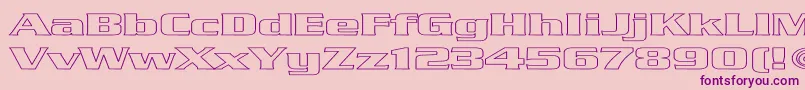 Babylon5Hollow Font – Purple Fonts on Pink Background