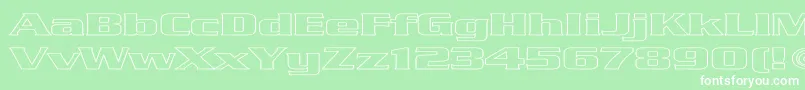 Babylon5Hollow Font – White Fonts on Green Background