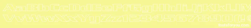 Babylon5Hollow Font – White Fonts on Yellow Background