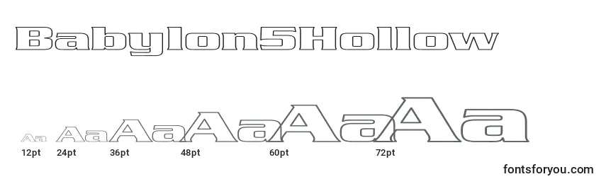 Babylon5Hollow Font Sizes