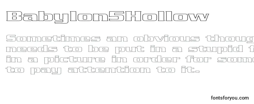 Review of the Babylon5Hollow Font