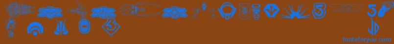 B5symbols Font – Blue Fonts on Brown Background