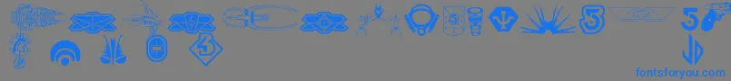 B5symbols Font – Blue Fonts on Gray Background