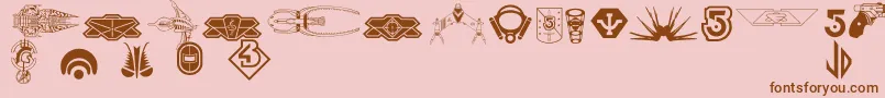 B5symbols Font – Brown Fonts on Pink Background
