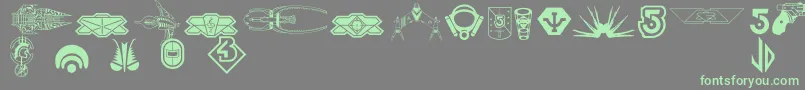 B5symbols Font – Green Fonts on Gray Background