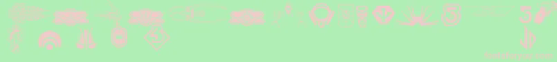 B5symbols Font – Pink Fonts on Green Background