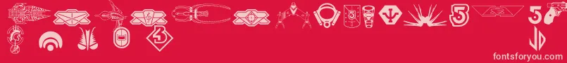 B5symbols Font – Pink Fonts on Red Background