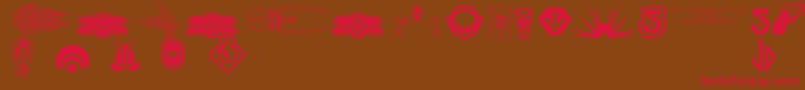 B5symbols Font – Red Fonts on Brown Background