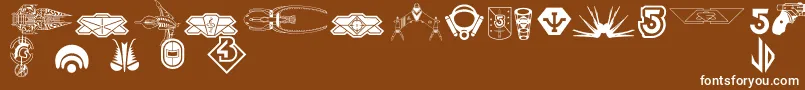 B5symbols Font – White Fonts on Brown Background
