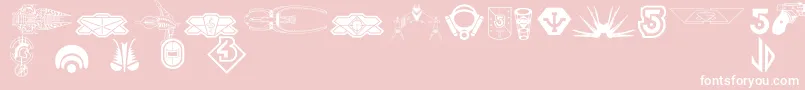 フォントB5symbols – ピンクの背景に白い文字