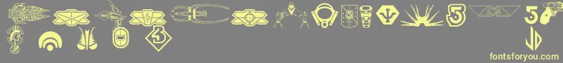B5symbols Font – Yellow Fonts on Gray Background