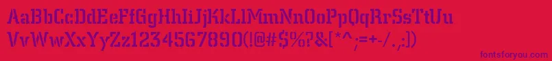 CentrumStencilMediumRegular Font – Purple Fonts on Red Background