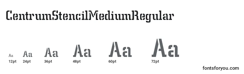 Größen der Schriftart CentrumStencilMediumRegular