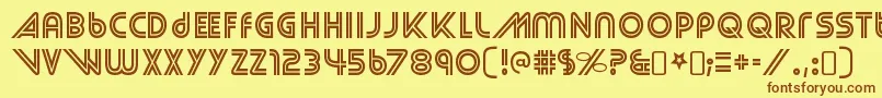 StreetcredRegular Font – Brown Fonts on Yellow Background