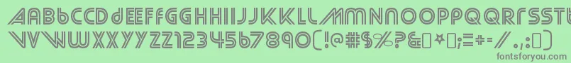 StreetcredRegular Font – Gray Fonts on Green Background