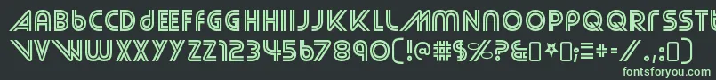 StreetcredRegular Font – Green Fonts on Black Background