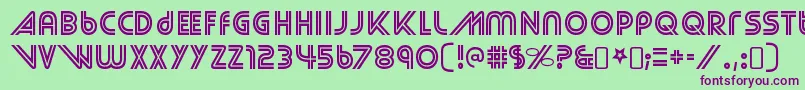 StreetcredRegular Font – Purple Fonts on Green Background