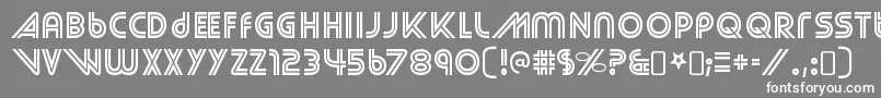 フォントStreetcredRegular – 灰色の背景に白い文字