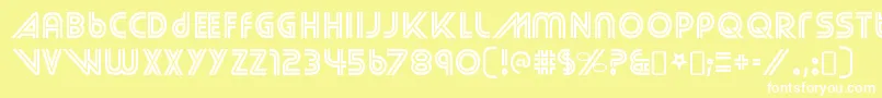 StreetcredRegular Font – White Fonts on Yellow Background