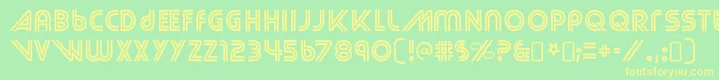 StreetcredRegular Font – Yellow Fonts on Green Background