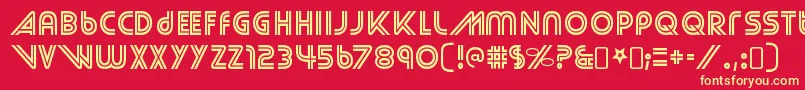 StreetcredRegular Font – Yellow Fonts on Red Background