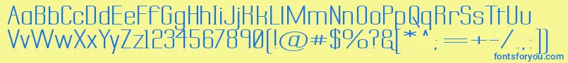 Labtsecs Font – Blue Fonts on Yellow Background