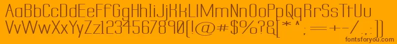 Labtsecs Font – Brown Fonts on Orange Background