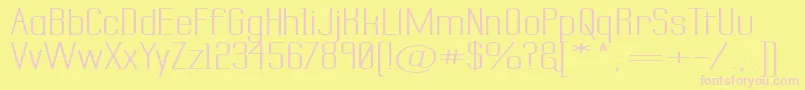 Labtsecs-Schriftart – Rosa Schriften auf gelbem Hintergrund