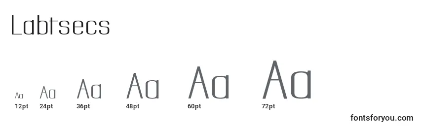 Размеры шрифта Labtsecs