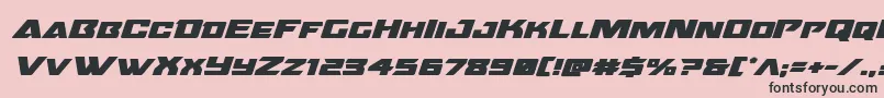Weitere Informationen zur Oceanicdriftboldexpandital-Schriftart Oceanicdriftboldexpandital-Schriftart – Schwarze Schriften auf rosa Hintergrund