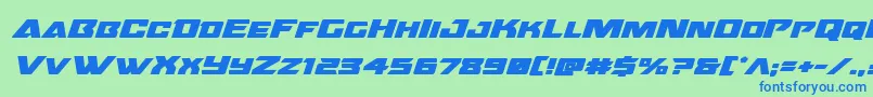 Oceanicdriftboldexpandital Font – Blue Fonts on Green Background