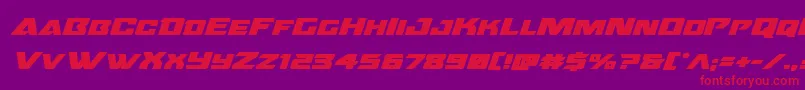 Oceanicdriftboldexpandital Font – Red Fonts on Purple Background