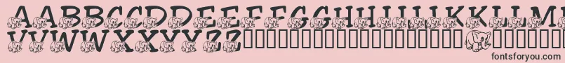 fuente LmsFriendlyElephant – Fuentes Negras Sobre Fondo Rosa