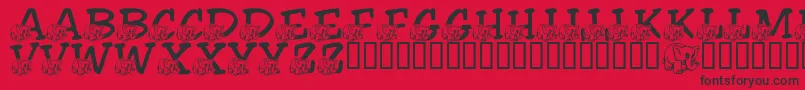 LmsFriendlyElephant Font – Black Fonts on Red Background