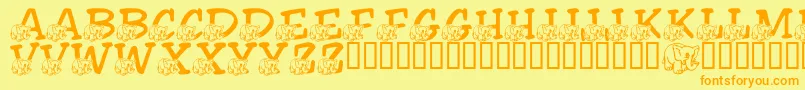 More about LmsFriendlyElephant Font LmsFriendlyElephant Font – Orange Fonts on Yellow Background