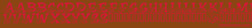 LmsFriendlyElephant Font – Red Fonts on Brown Background
