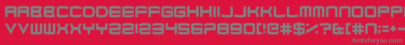DubstepCadence Font – Gray Fonts on Red Background