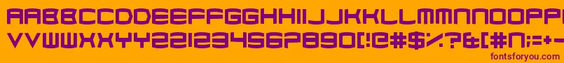 Шрифт DubstepCadence – фиолетовые шрифты на оранжевом фоне
