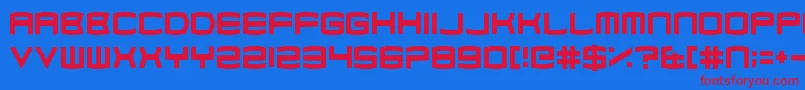 DubstepCadence Font – Red Fonts on Blue Background
