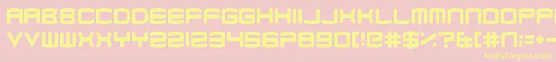 DubstepCadence Font – Yellow Fonts on Pink Background
