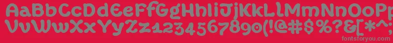 フォントMargotXtrafette – 赤い背景に灰色の文字