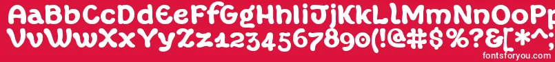MargotXtrafette Font – White Fonts on Red Background