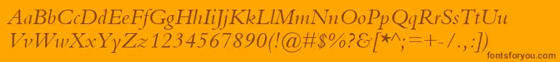 BemboItalic Font – Brown Fonts on Orange Background
