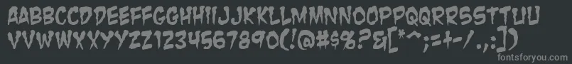 Zombie ffy Font – Gray Fonts on Black Background